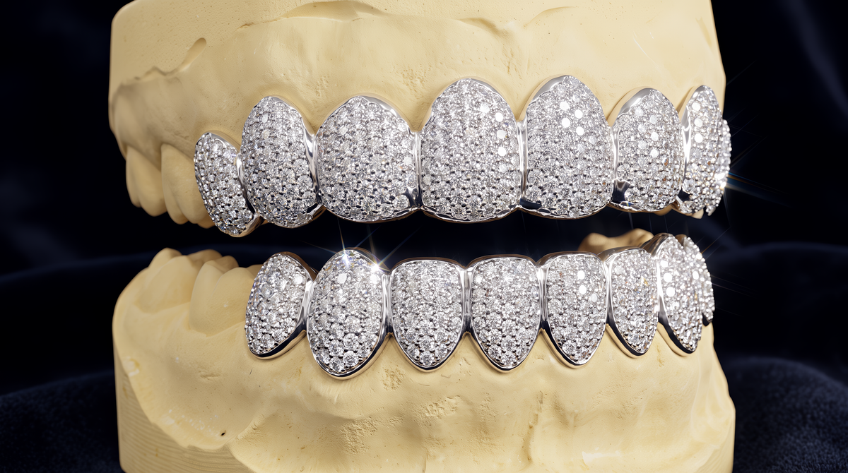 ICED VVS MOISSANITE GRILLZ - Silver
