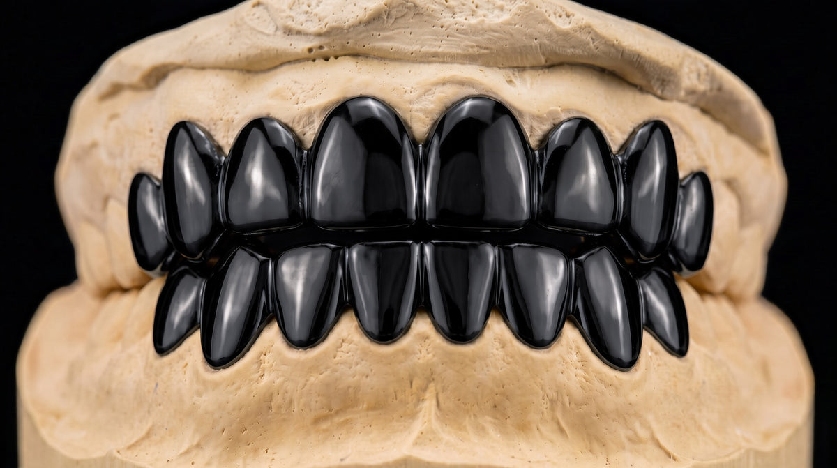 Black colored grillz