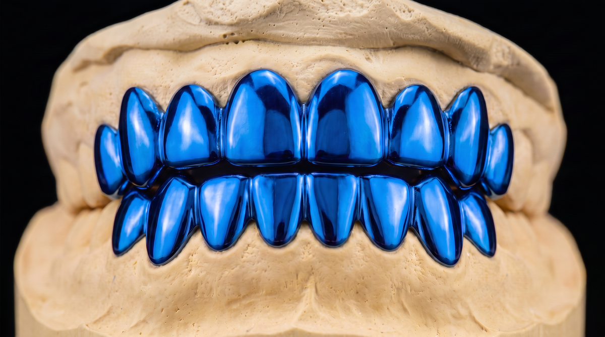 Blue colored grillz