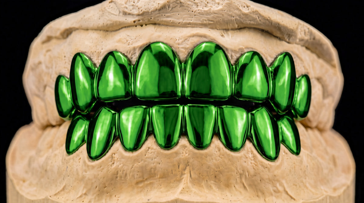 Green colored grillz