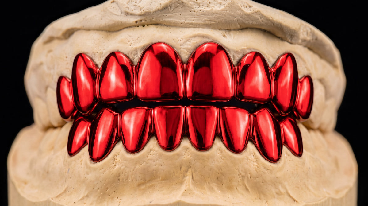Red colored grillz