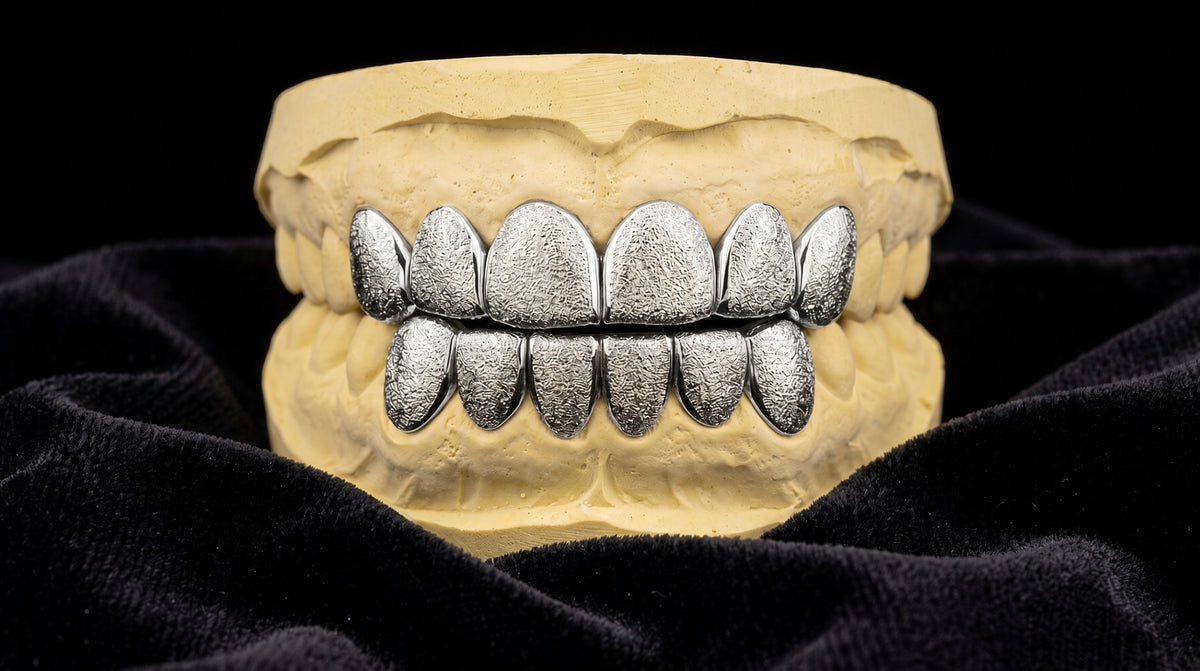 Diamond Dust Silver Grillz
