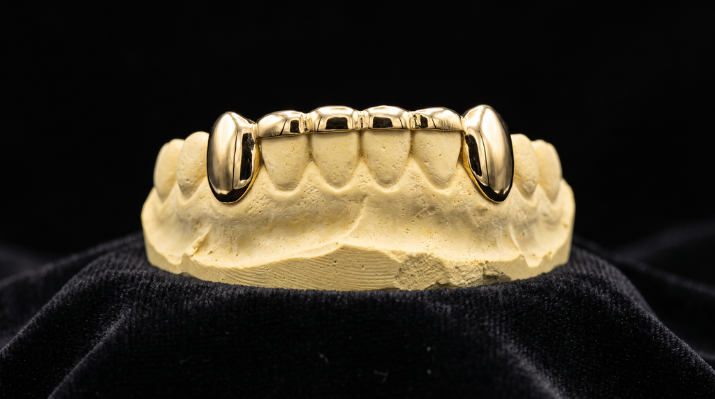 Front Bridge Gold Grillz - Yellow Gold